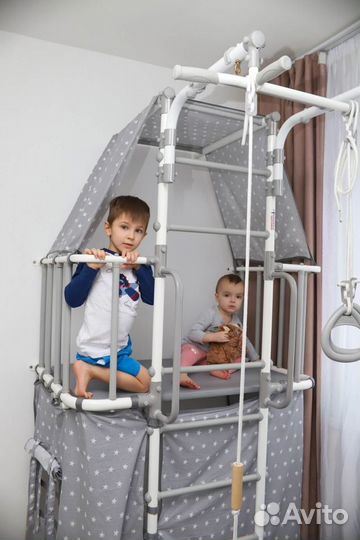 Двухуровневый игровой комплекс Индиго Pastel