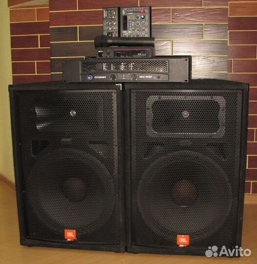 Колонки JBL 1000W Усилитель Crown Микшер Микрофон