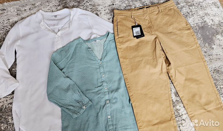 Новые брюки Finn flare рубашка Uniqlo(44-46 M)