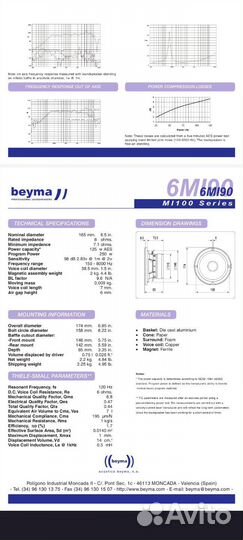 Динамики Beyma 6 mi 90 под ремонт катушка