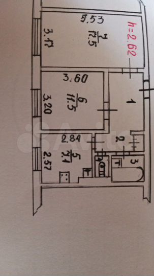 2-к. квартира, 47 м², 1/5 эт.