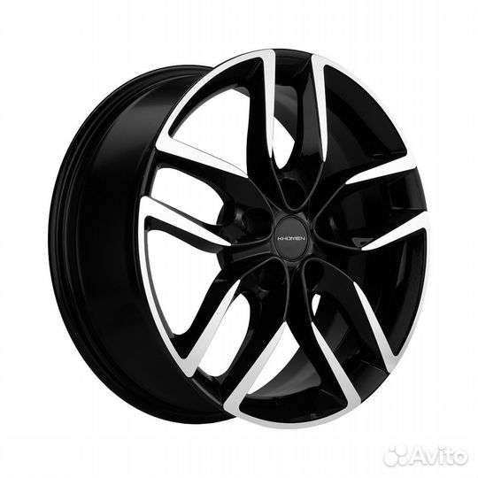 Литые диски 6.5x17 5x108 65.1 ET43 khomen KHW 1708 black-FP