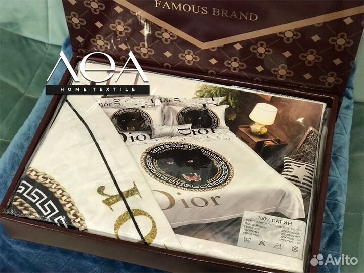 Постельное белье евро сатин Famous Brand: Dior