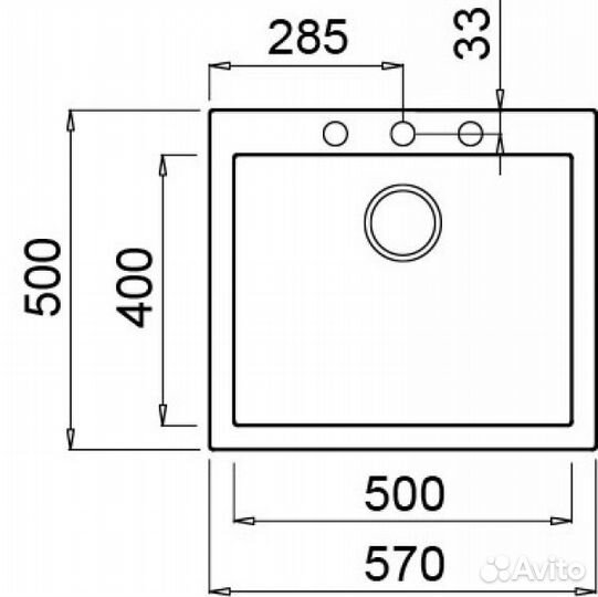 Кухонная мойка Elleci Quadra 105 G68 Bianco LGQ105