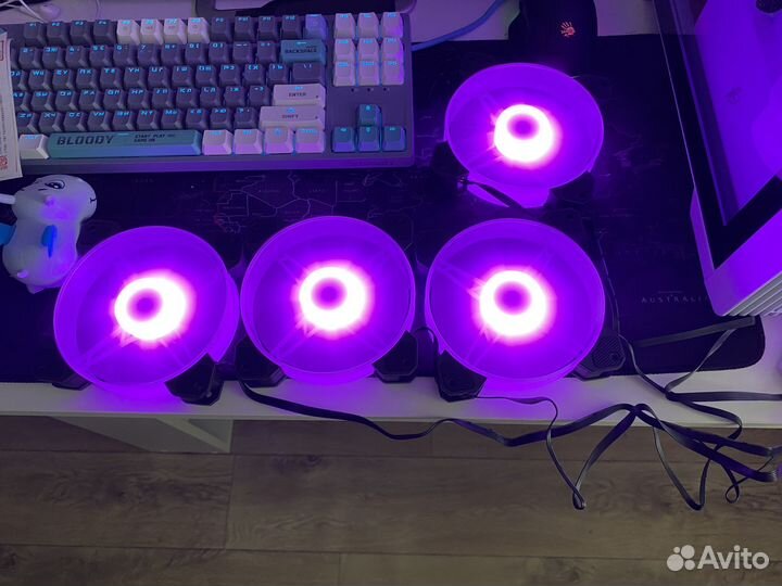 Вентиляторы Coolmoon 120 мм rgb 4 штуки