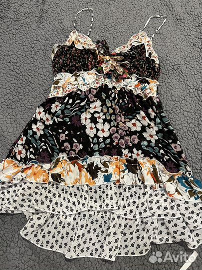Мини платье винтаж цветное
