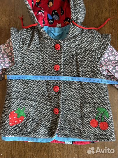 Пальто-жилетка для девочки 80