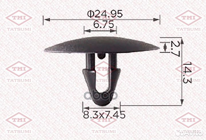 Клипса/пистон TJB1393 tatsumi