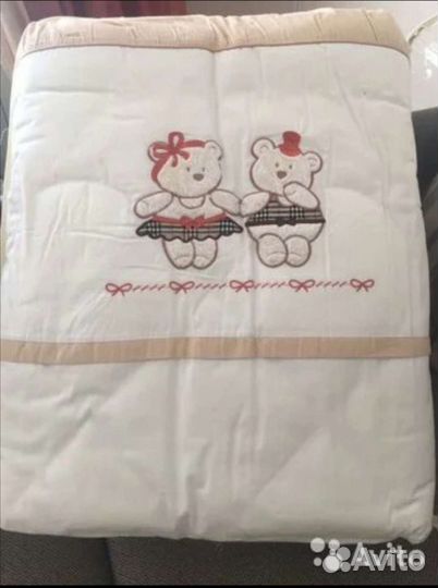 Комплект постельного белья с бортиками Мишки Модни