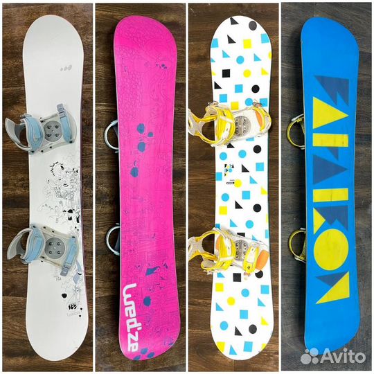 Сноуборды с креплениями 161-166