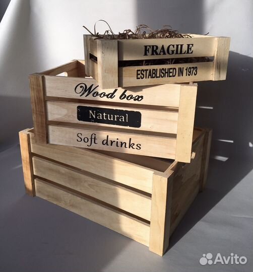 Ящик деревянный подарочный