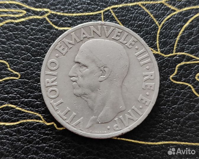 Италия 1 лира 1936 год оригинал