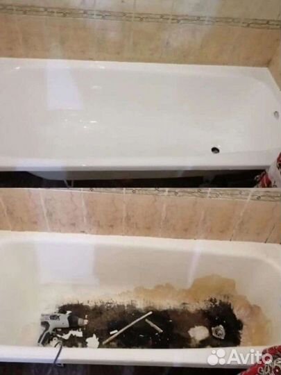 Реставрация ванн жидкий акрил/акриловый вкладыш