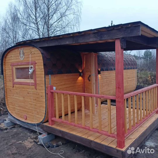 Баня бочка под ключ