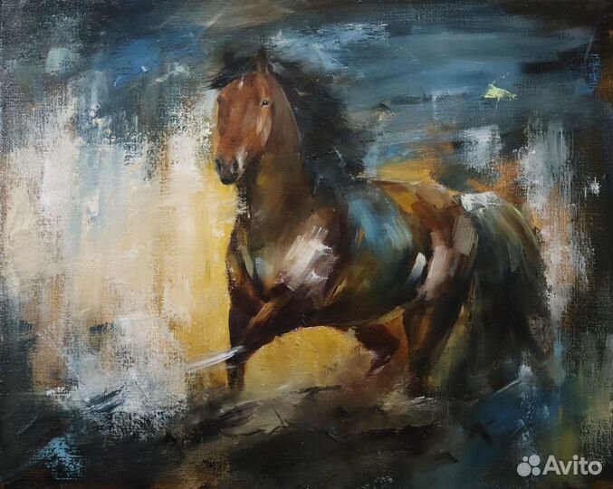 Картина маслом Лошадь Абстракция