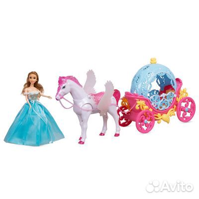 Кукла с лошадью и каретой