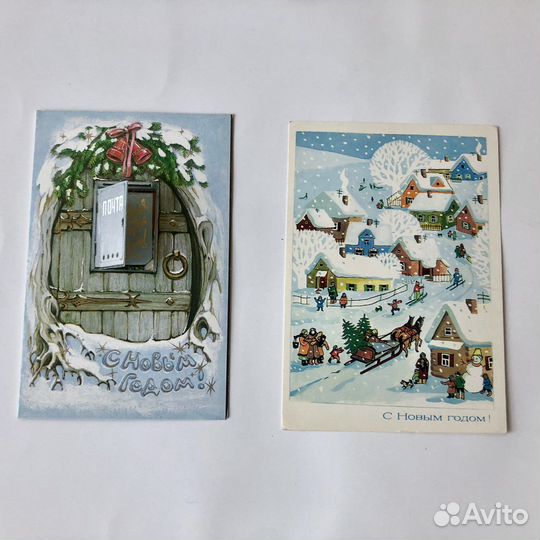 Открытки новогодние СССР