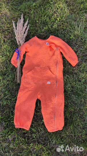 Комбинезон муслиновый на молнии