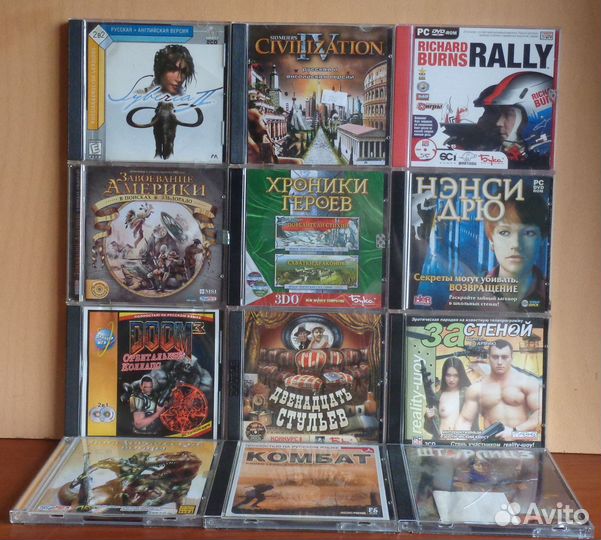 Компьютерные игры на DVD и CD дисках новые б.у