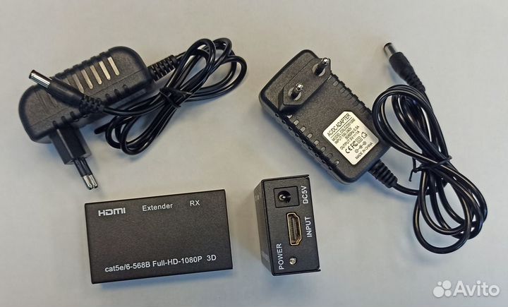 Активный удлинитель hdmi до 60 метров RJ-45 Cat 5E