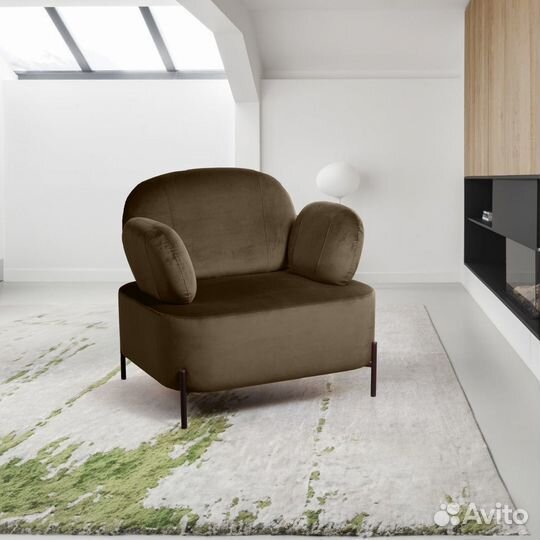 Кресло Dandy, бархат matte 65 коричневый