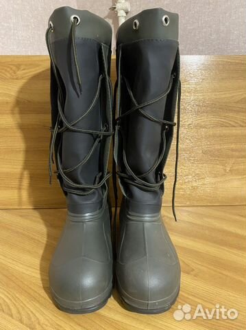 Сапоги резиновые утепленные с шипами