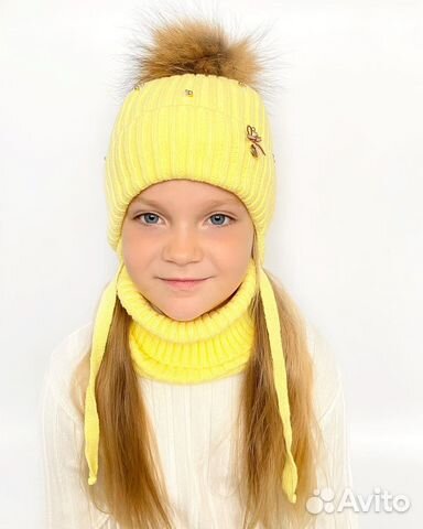 Новая зимняя шапка со снудом р 52-54