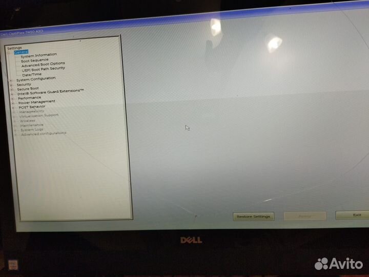 Моноблок Dell Optiplex 7450 рабочий, разбит экран
