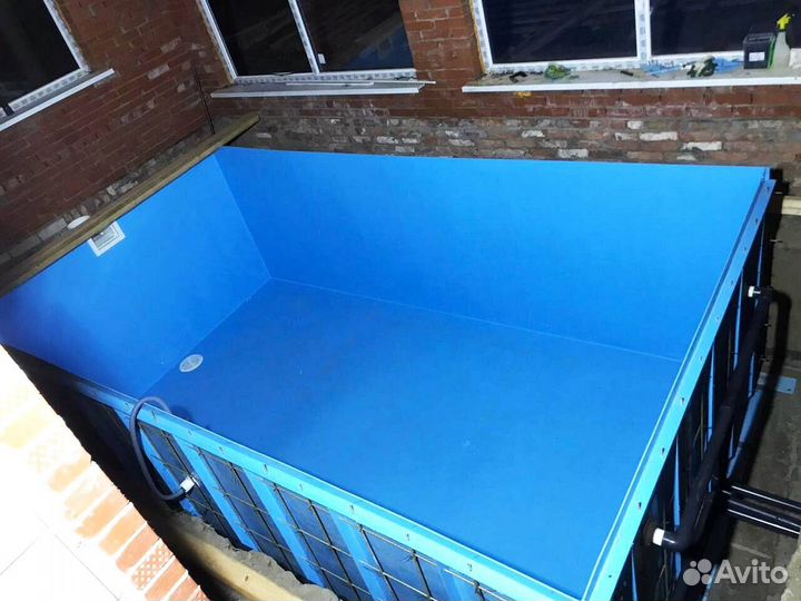 Бассейн 4,2x2,2 из полипропилена