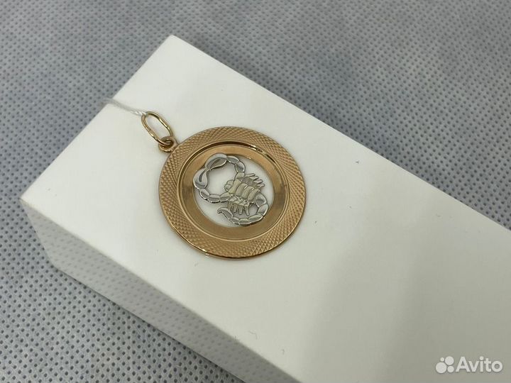 Золотая подвеска Знак зодиака Скорпион 585 (схи)