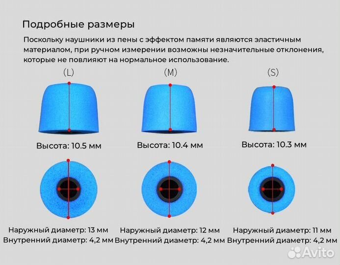Комплект амбушюр 2 штуки KZ Acoustics - Черный