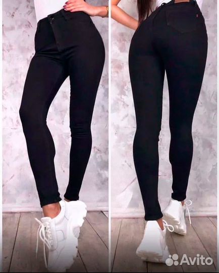 Джинсы черные 42 44
