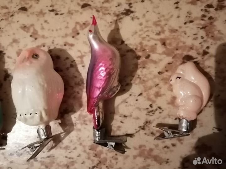 Елочные игрушки СССР советские прищепки