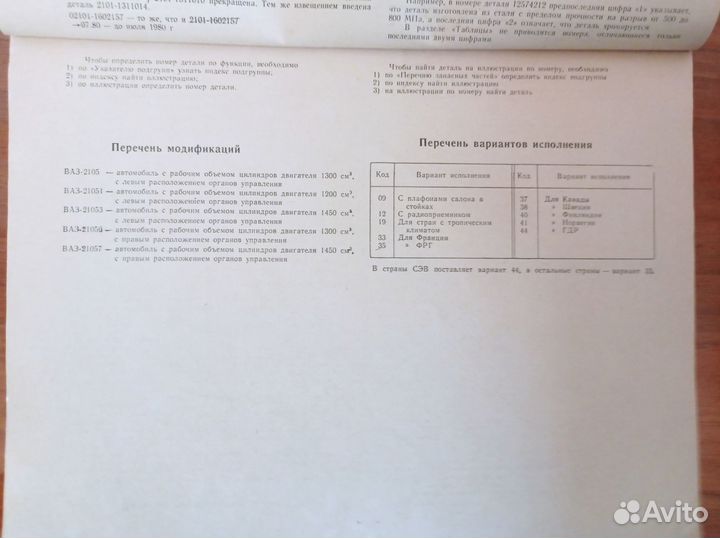 Альбом ваз 2105Каталог деталей автомобиля ваз-2105