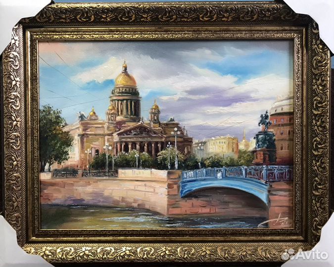 Картина с видом Санкт-Петербурга 9 (пейзаж) х-м