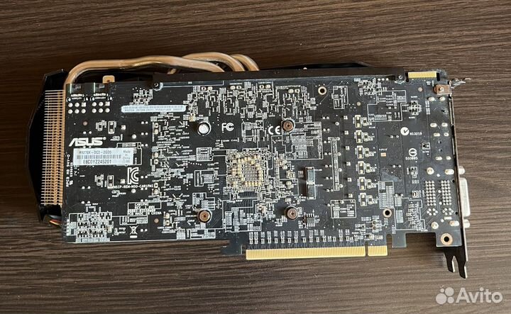Нерабочая видеокарта asus R9 270x на запчасти