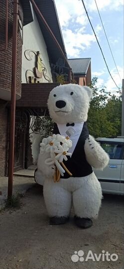 Ростовая кукла. Белый медведь Умка. Аниматор