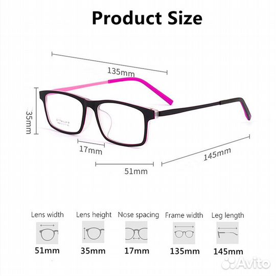 Очковая оправа из титана, черная