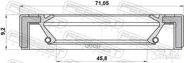 Сальник ступицы 47.5x70.65x9 Toyota Stout RK/T