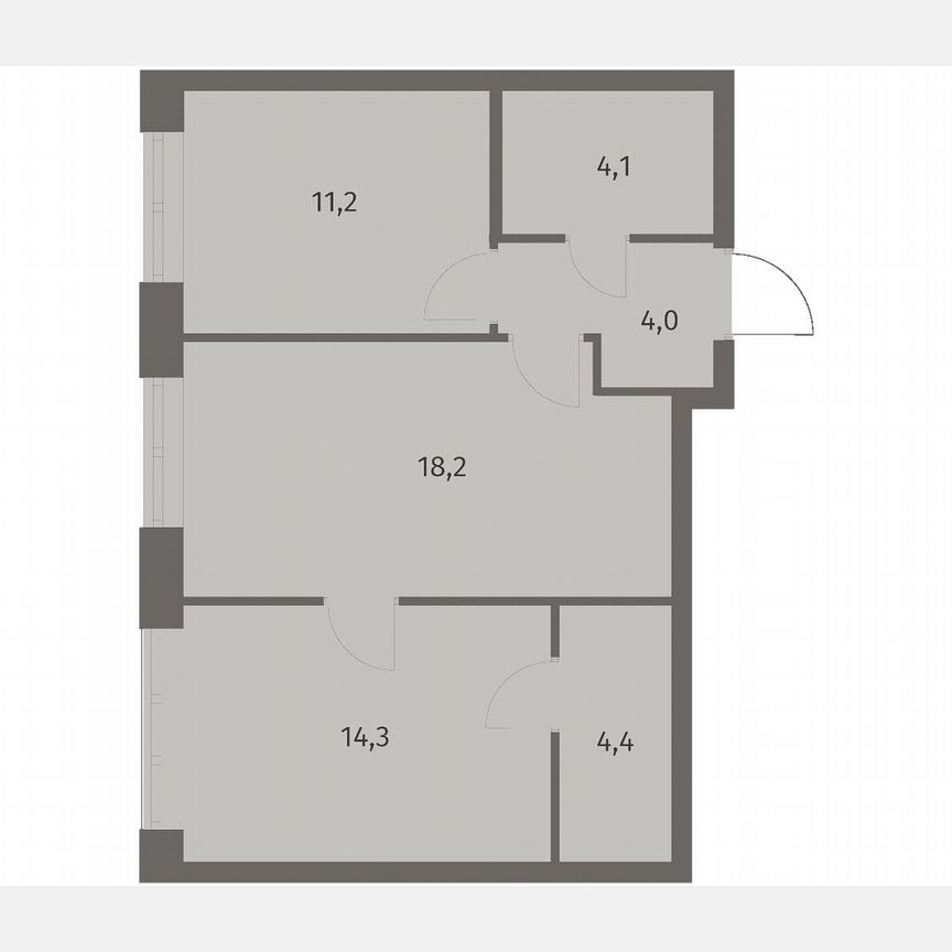 2-к. квартира, 56,2 м², 3/11 эт.