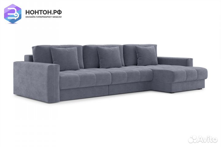 Диван угловой тик-так Монарх М2О1 темно-серый