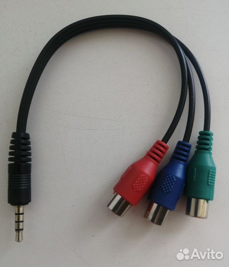 Переходник-коннектор aux- AV Male 3rca