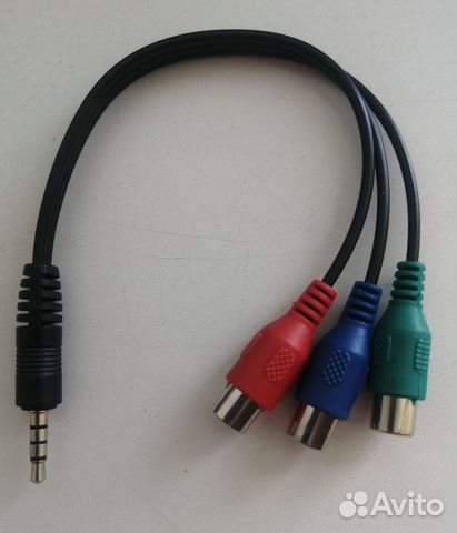 Переходник-коннектор aux- AV Male 3rca