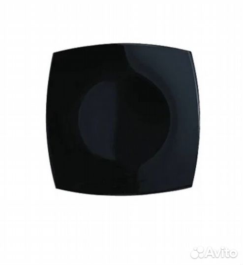 Тарелки квадратные черные 27 х 27 см, стекло