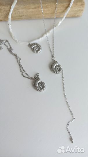 Колье Ракушка Аммонит в ассортименте