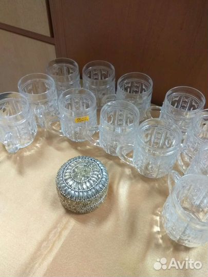 Кружки хрустальные