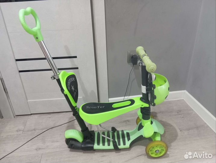 Самокат детский трехколесный бу