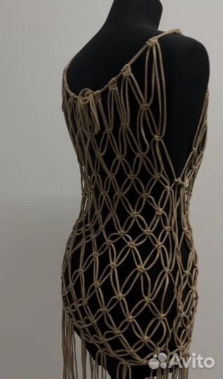 Платье сетка макраме