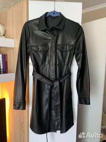 Кожаное платье amisu 44