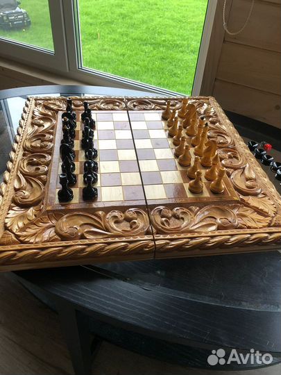 Шахматы - шашки - нарды ручной работы